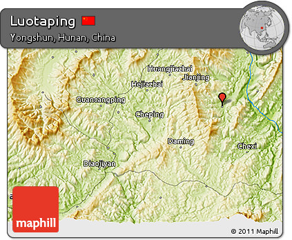 Physical 3D Map of Luotaping