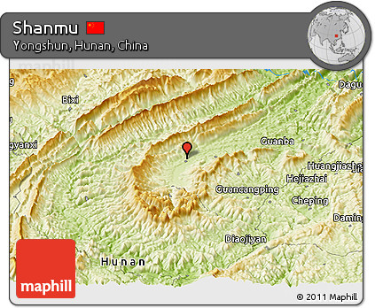 Physical Panoramic Map of Shanmu