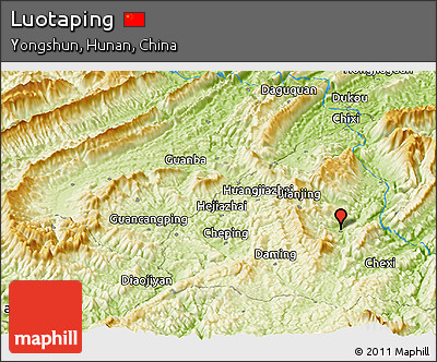 Physical Panoramic Map of Luotaping