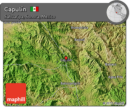Satellite 3D Map of Capulín