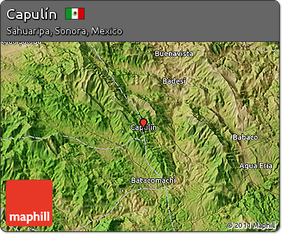 Satellite 3D Map of Capulín