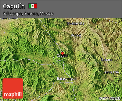 Satellite 3D Map of Capulín