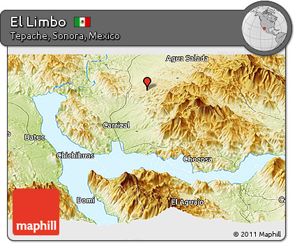 Physical Panoramic Map of El Limbo