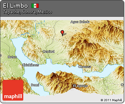 Physical Panoramic Map of El Limbo