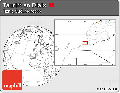 Blank Location Map of Taurirt En Diaix