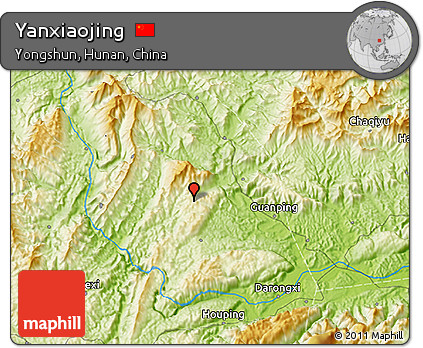 Physical 3D Map of Yanxiaojing