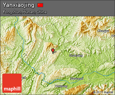 Physical 3D Map of Yanxiaojing