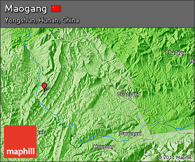 Political 3D Map of Maogang