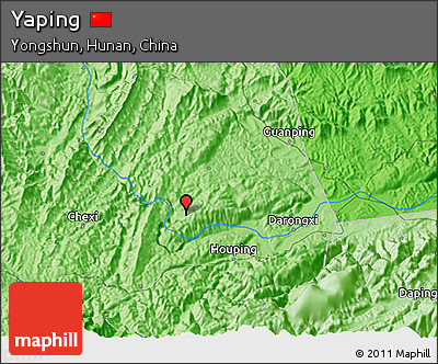 Political 3D Map of Yaping