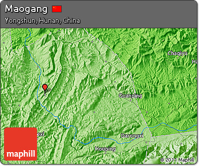 Political 3D Map of Maogang