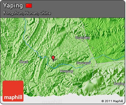 Political 3D Map of Yaping