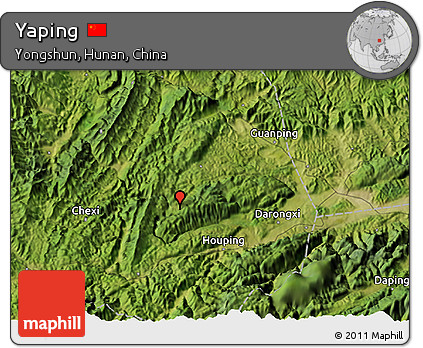 Satellite 3D Map of Yaping