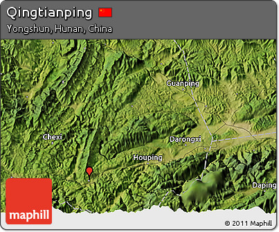 Satellite 3D Map of Qingtianping