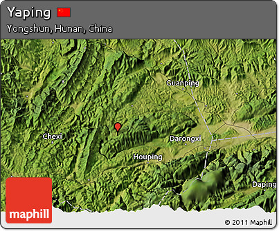 Satellite 3D Map of Yaping