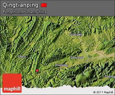 Satellite 3D Map of Qingtianping