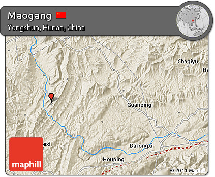 Shaded Relief 3D Map of Maogang