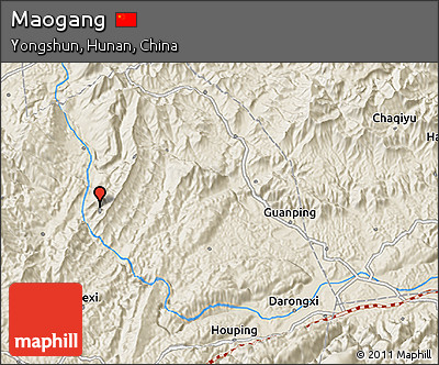 Shaded Relief 3D Map of Maogang