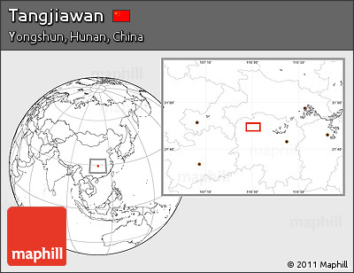 Blank Location Map of Tangjiawan