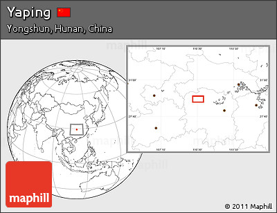 Blank Location Map of Yaping