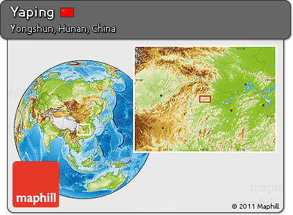 Physical Location Map of Yaping