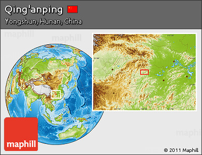 Physical Location Map of Qing'anping