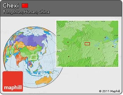 Political Location Map of Chexi