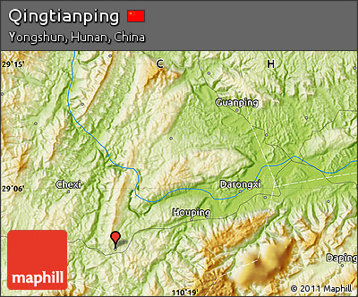 Physical Map of Qingtianping