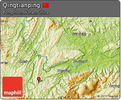Physical Map of Qingtianping