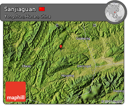 Satellite Map of Sanjiaguan