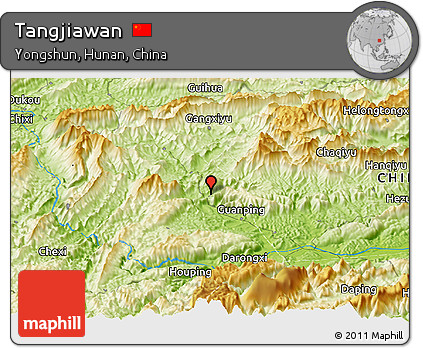 Physical Panoramic Map of Tangjiawan