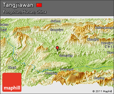 Physical Panoramic Map of Tangjiawan