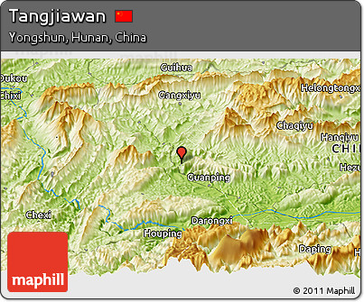 Physical Panoramic Map of Tangjiawan