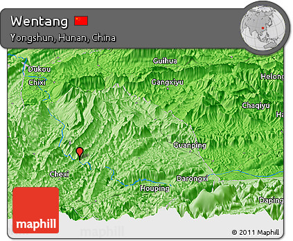 Political Panoramic Map of Wentang