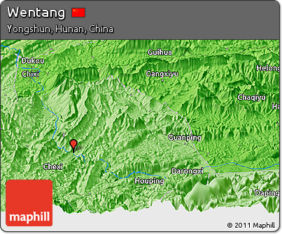 Political Panoramic Map of Wentang