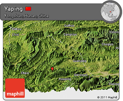 Satellite Panoramic Map of Yaping
