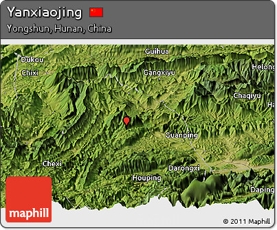 Satellite Panoramic Map of Yanxiaojing