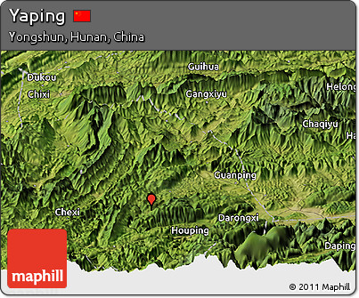 Satellite Panoramic Map of Yaping