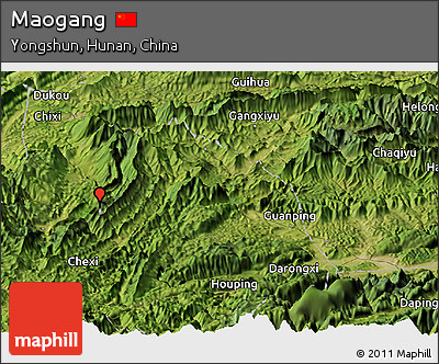 Satellite Panoramic Map of Maogang