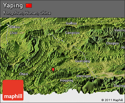 Satellite Panoramic Map of Yaping