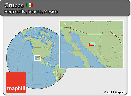 Savanna Style Location Map of Cruces