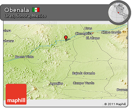 Physical Panoramic Map of Obenala