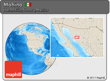 Shaded Relief Location Map of Mohino