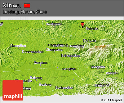 Physical Panoramic Map of Xinwu