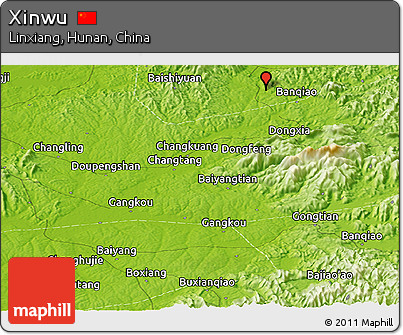 Physical Panoramic Map of Xinwu