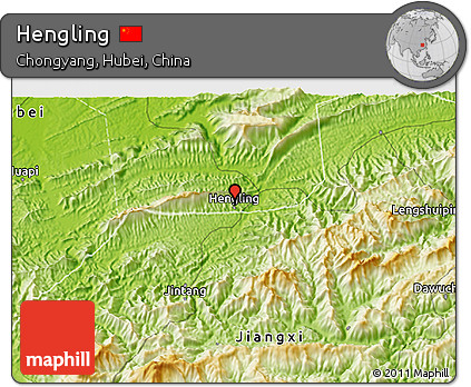 Physical 3D Map of Hengling