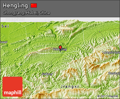 Physical 3D Map of Hengling