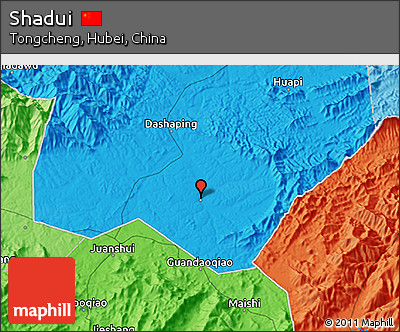 Political 3D Map of Shadui