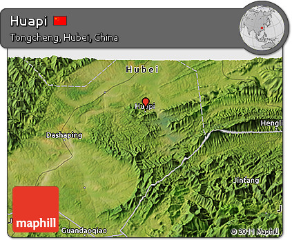 Satellite 3D Map of Huapi