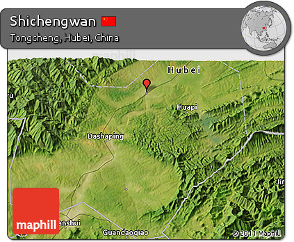 Satellite 3D Map of Shichengwan