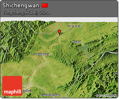 Satellite 3D Map of Shichengwan